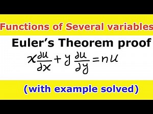 2. Euler's Theorem of first degree proof and Example solved