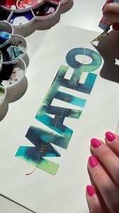 266K views · 2.8K reactions | Painting names  #watercolour #blocklettering #Meteo | Calligraphynstuff | Facebook