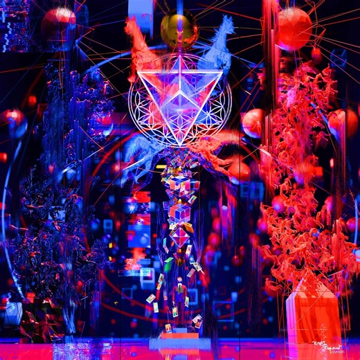 Patrice Peyronnet | Chers visiteurs d' #ArtCapital2026 à vos écouteurs !!! Scannez un qr code pour décrypter en musique "Aura Aquarii". Oeuvre présentée avec... | Instagram