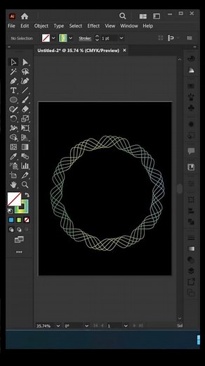 Abstract Circular Line Design in Adobe Illustrator | Modern Geometric Ring Vector