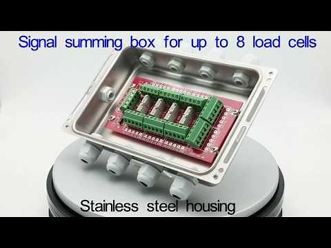 Load cell summing box for 8 load cells signal trimming