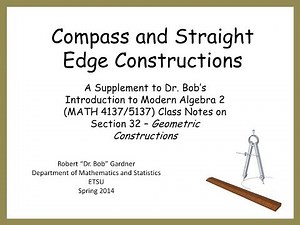 Compass Straightedge Constructions