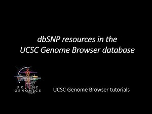 dbSNP data in the UCSC Genome Browser
