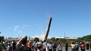 Chimney goes down with a bang