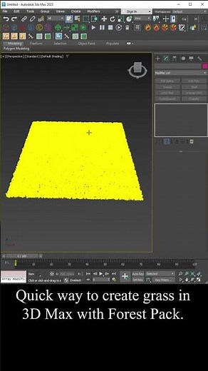 Quick Grass Creation | 3ds Max, Forest Pack Trick #shorts 😱😁😍