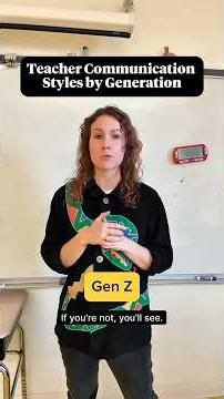 Teacher Communication Styles by Generation