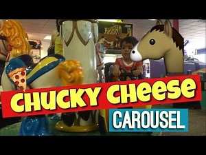 Carousel ride at Chuck E Cheese
