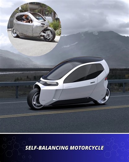 21K views · 188 reactions | This is a self-balancing, fully-enclosed electric motorcycle with gyroscopes that keep it upright—even at a standstill. Would you ride one? | Startup Selfie | Facebook