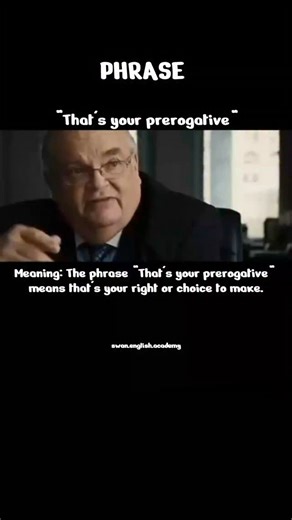 Read more details here 👇🏻 Word 🌟 "PREROGATIVE" Meaning = A special right, power, or privilege that only a particular person or group has. 📘 Examples: ✅ It’s the manager’s prerogative to decide who gets promoted. ✅ Wearing casual clothes at work is the boss’s prerogative. ✅ Every parent has the prerogative to choose how to raise their children. 💬 Now it’s your turn! Write your own sentence using prerogative in the comments! I’ll read and reply to them. 📌 Follow @swan.english.academy for mor