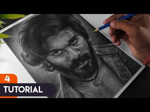 Pushpa Drawing, Allu Arjun Drawing | Part 4 ( TUTORIAL )