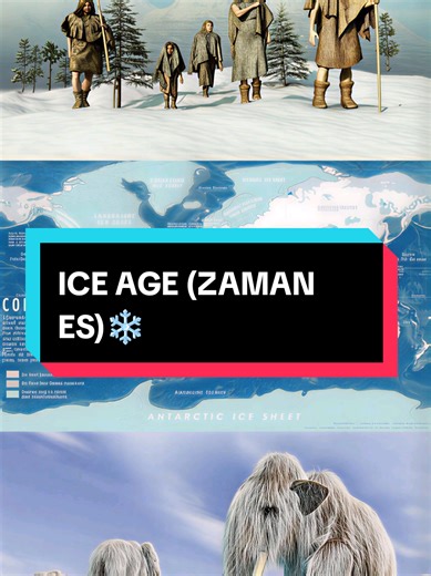 Di movie Doraemon: Nobita's Great Adventure in the Antarctic Kachi Kochi, dijelaskan bahwa bumi pernah mengalami masa sangat dingin yang disebut zaman es ❄️🌍 Zaman es adalah periode geologis panjang (jutaan tahun) ketika suhu Bumi menurun drastis, menyebabkan lapisan es tebal menutupi sebagian besar permukaan bumi dan kutub. Fenomena ini ditandai oleh siklus glasial (dingin/es meluas) dan interglasial (hangat/es mencair). Secara teknis, bumi masih berada dalam zaman es yang dimulai 2,6 juta tah