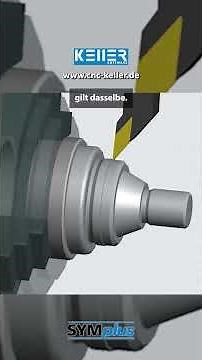 Gewinde schneiden G85 & G31 + Freistiche DIN76 (PAL-G-Code) #shorts #cncsoftware #cnc #cncdrehen