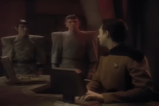 Starfleet Records. Vulcans and Starfleet. History and Politics: By the 24th century, the Vulcan security ministry was known as V'Shar. By 2369, Vulcans had a well-known saying in the Federation: "We are here to serve." Sources: TNG: "Gambit, Part II"; DS9: "Captive Pursuit". Despite the enmity between the Federation and the Romulan Star Empire, some Vulcans attempted to forge a more cordial relationship with their cousins, hoping to reunite the two cultures. Many of these efforts met with little