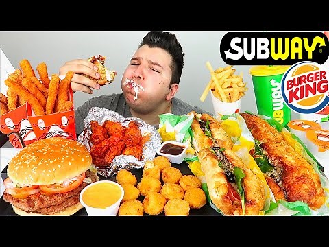 Subway, Wings, & Burger King • MUKBANG