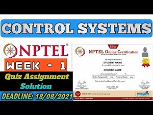 Control systems week 1 assignment solution July 2021 #Swayam #NPTEL