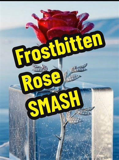 I would say it's slightly frostbitten. Let's SMASH it! #relaxingvideos #satisfying #ASMR #winter #rose
