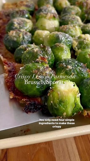 Crispy Lemon Parmesan Brussels Sprouts Recipe