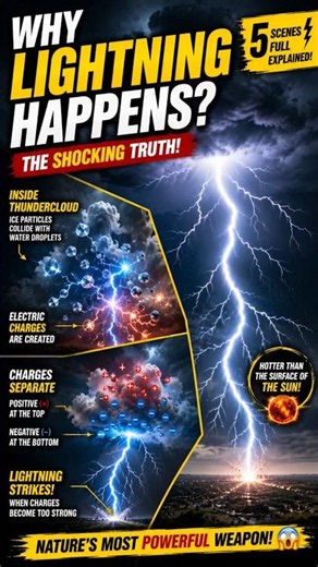 Why Lightning Happens? ⚡ | Complete Lightning Formation Explained in 3D Animation