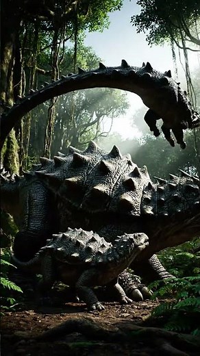 Untamed Jungle: Armored Dinosaurs Roam Free! 🦖🌿