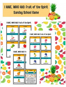 Fruit of the Spirit Game: Sunday School Bible Verse Activity (PDF File) - Etsy