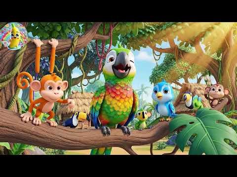 Squawk Squawk Baby Parrot Jungle Talk 🦜 | Nursery Rhymes for Kids | Baby Songs & Toddler Learning