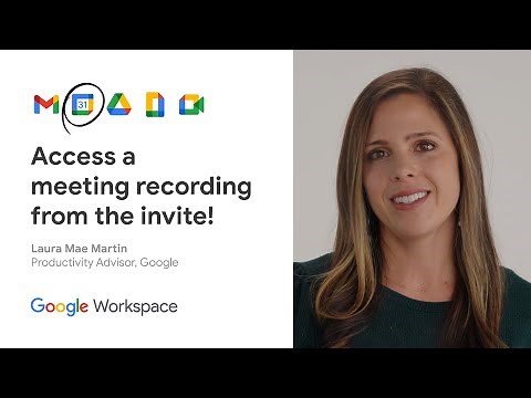 How to access a meeting recording from the invite