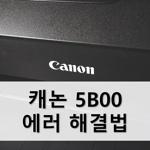 [정보] 캐논 5B00 에러 임시 해결 방법