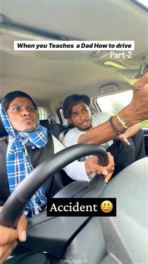Accident karte karte bachha diye papa 😃 #rahulyadavsdl #comdey #youtubeshorts #cars