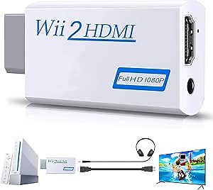 Gamer Gear HDMI Converter - HD Video Audio Output with 3.5mm Audio Jack, Supports All Display Modes 1080P 720P, Compatible with Wii U, HDTV, Monitor
