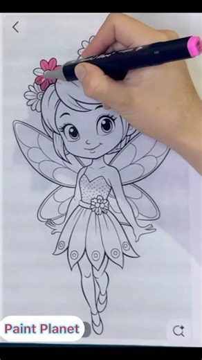 “A magical fairy — a quick and easy drawing for inspiration.” 🧚‍♀️✨