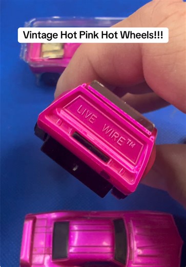 Checking out these new (to me) vintage, hot pink hot wheels
