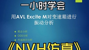 一小时学会NVH仿真：AVL Excite M变速箱振动分析 模态分析 ODS分析 传递路径分析