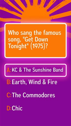 Who performed the hit song Get Down Tonight (1975)?