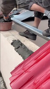 tutorial on how to install zinc on atam by adding cement #viral #constructionchannel #woodworking