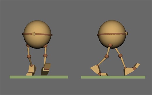 【MAYA动画练习】——带腿小球走跑跳合集