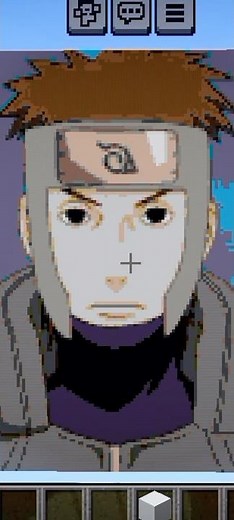“Yamato in Minecraft Pixel Art 🔥 | Naruto Shippuden Build #Shorts”