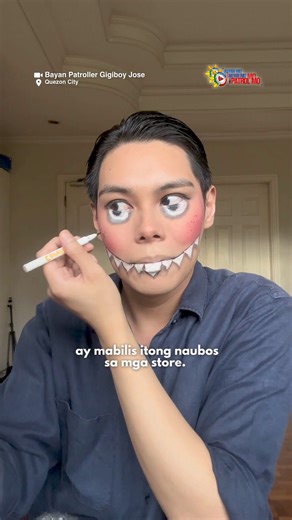 #ArtPatrol | PATOK NA LABUBU MAKE-UP TRANSFORMATION PARA SA HALLOWEEN 🎃 PANOORIN: Gamit ang face paint, translucent powder, eyeliners at eyeshadow successful ang makeup transformation ni Bayan Patroller Gigiboy Jose bilang Labubu para sa halloween. 🎥: Bayan Patroller Gigiboy Jose ABS-CBN News #Makeup #Halloween #Labubu | Bayan Mo, Ipatrol Mo