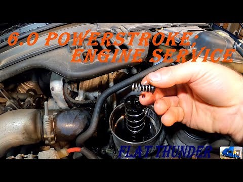 F250 6.0 DIESEL ENGINE SERVICE; OIL CHANGE, OIL FILTER TUBE, WATER FUEL SEPARATOR DRAIN