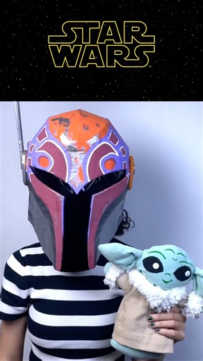 DIY Mandalorian Helmets 😱✨ #craft #mandalorian #starwars #diycrafts #geek