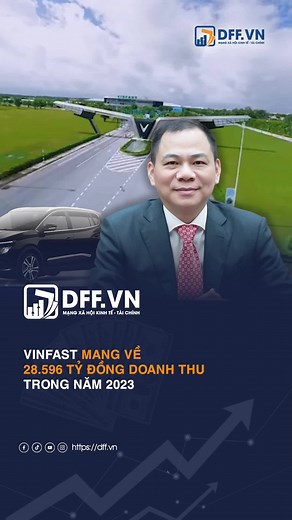 VinFast mang về 28.596 tỷ đồng doanh thu trong năm 2023. #dffvn #vinfast #ongphamnhatvuong #doanhthuvinfast2023