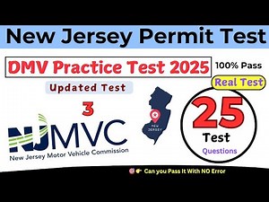Permit Test Study Guide 2025 | New Jersey DMV Written Test 2025 | Updated 2025 #newjersey #usa