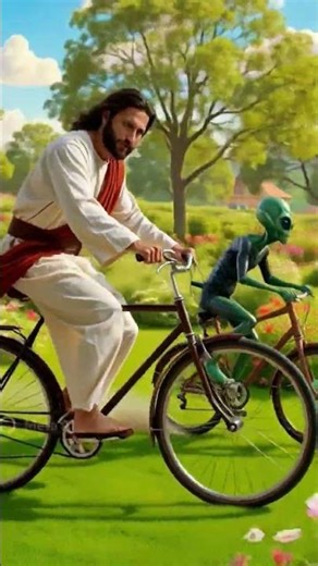 JESUS ON BIKE #jesus #alien #bike #jesuschrist