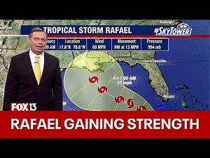 Tropical Storm Rafael approaching hurricane strength