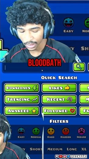 Nabri Attempts BloodBath In Geometry Dash..💀😭