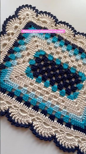 Sousplat de crochê retangular americanos de croche retangular passo a passo #crochet #artsemcroche