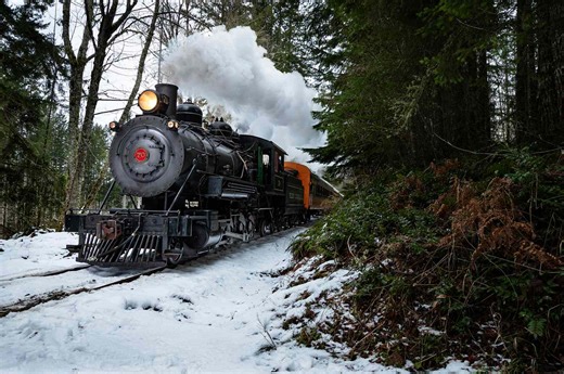 This Is One of the Most Beautiful Train Rides in the Pacific Northwest—With Retro Cars and Clear Mount Rainier Views