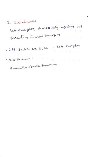 Introduction to RSA Encryption, Shor’s Algorithm & Quantum Fourier Transform