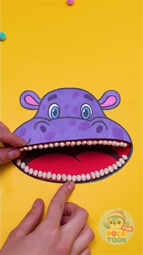 🦛 Brush Happy with DIY Cardboard Hippo Tooth Fairy! 🦛✨