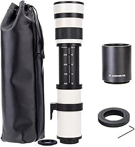 JINTU 420-1600mm F/8.3 Telephoto Zoom Lens Manual Focus for Canon EF Mount Lens 4000D 2000D 1200D T8i T7 T7i T6 T6s T6i T5 T5i 80D 77D 700D 70D 60D 50D 5D 6D 7D 600D 550D SLR Camera Lens Wildlife
