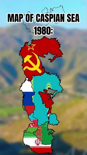 Map of Caspian Sea #europe #geographythroughmaps #geography
